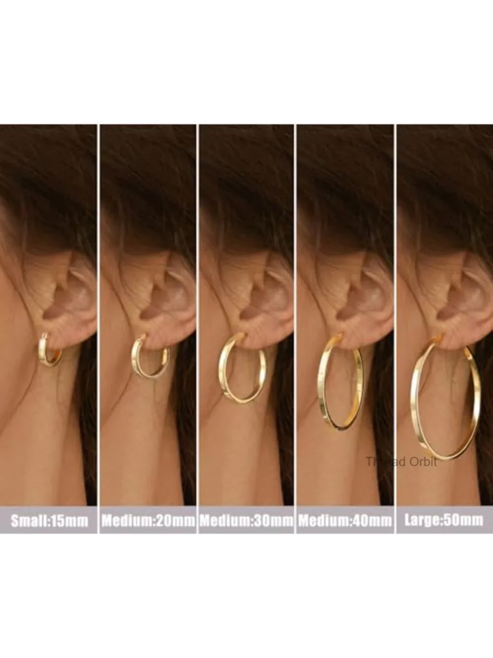 14K Gold Plated Hoop Earrings with 925 Sterling Silver Post Lightweight